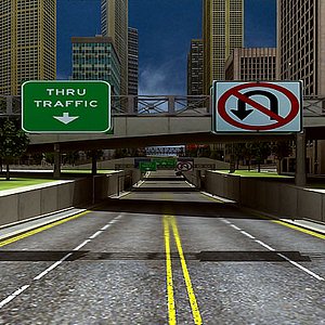 buildings road 3d model
