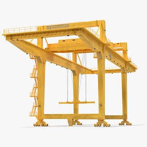 3D Rail Mounted Gantry Crane Rigged
