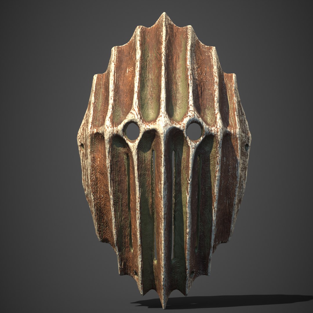 Wood carved tribal mask model - TurboSquid 1560157