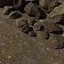 Rocks - Stones 10 Jagged RM11 - Mossy Dirty 3D Rocks o Stones