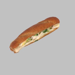cheese baguette obj