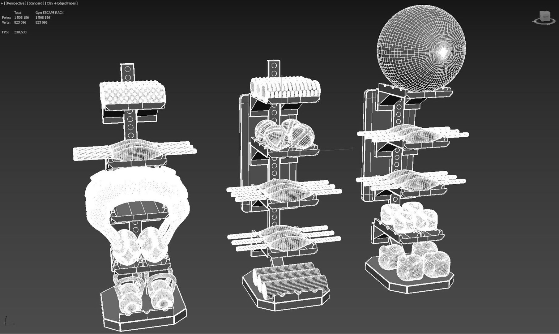 Gym Escape Rack Model - TurboSquid 1680698