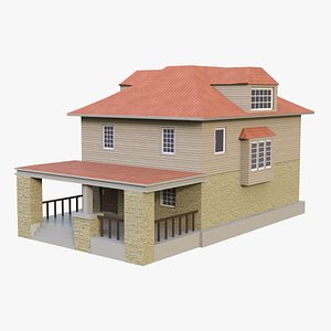 Suburban building 4 3D model