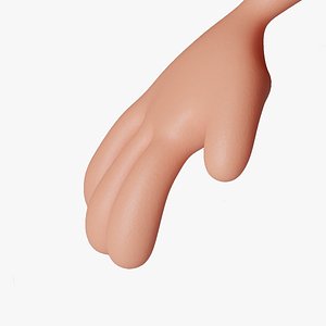 Cartoon Hand 0543 - Blender - Low Poly