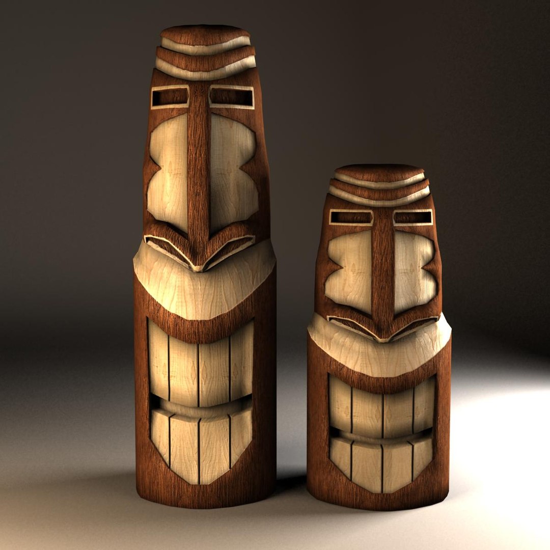 Tikis de madeira Modelo 3D - TurboSquid 658754, image size:1080x1080