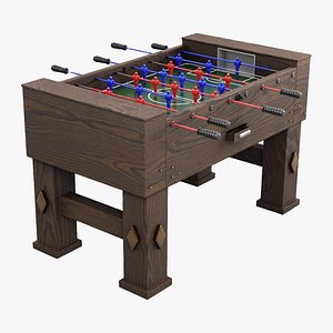 Vintage Foosball Table 3D