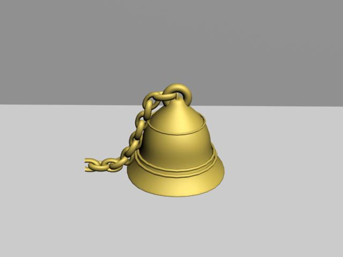3d golden bell model