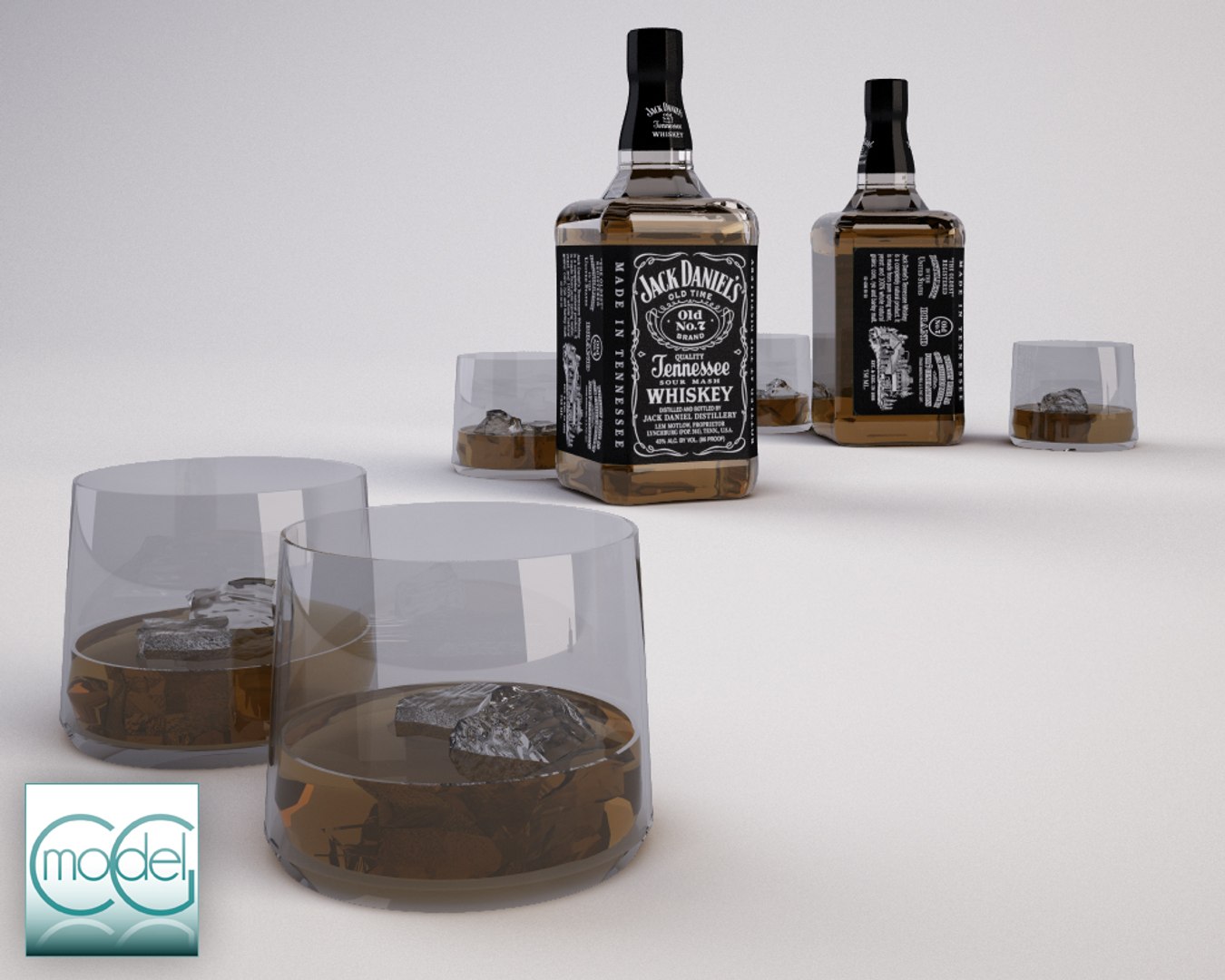 3d model of jack daniels whiskey