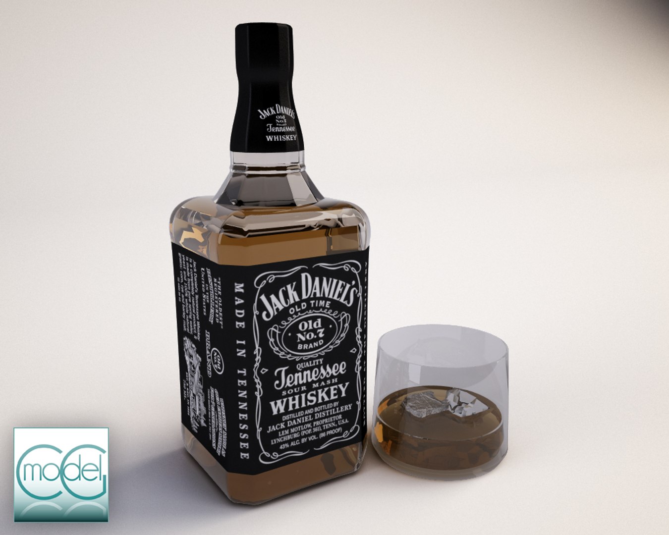 3d model of jack daniels whiskey