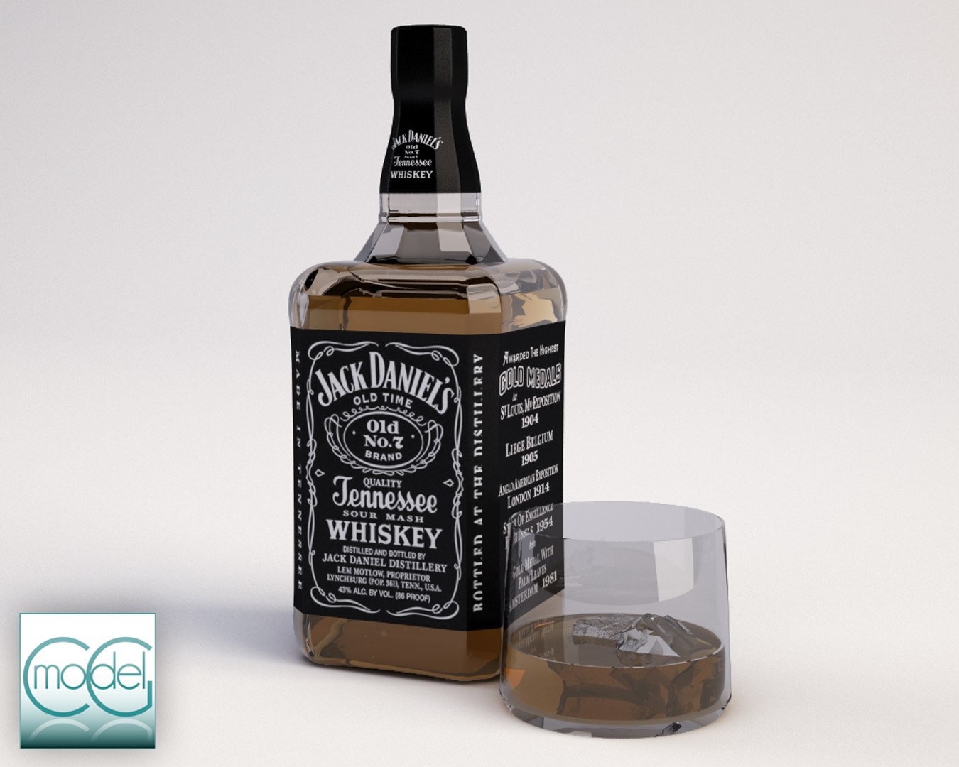3d model of jack daniels whiskey