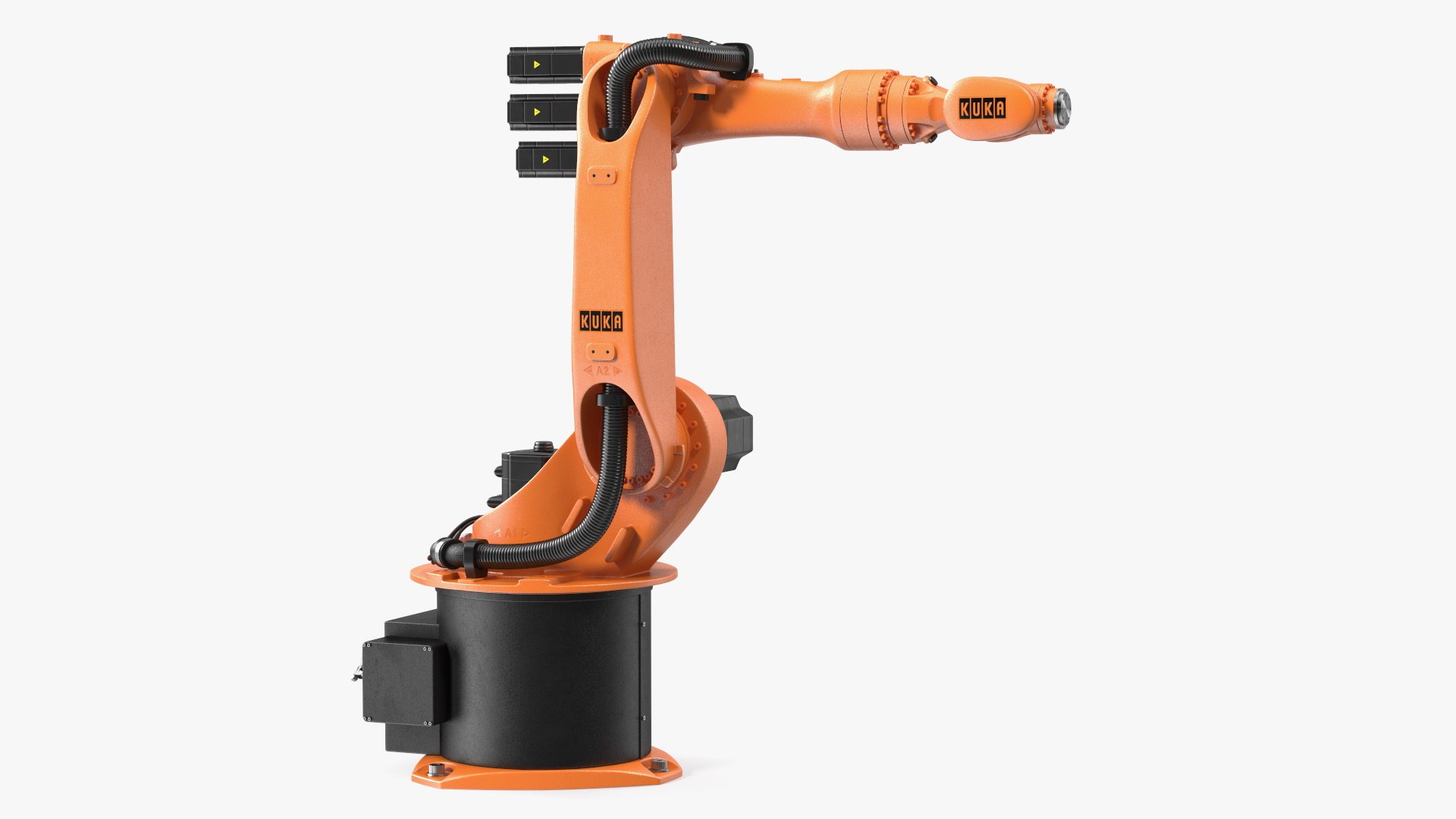 6 axis Robot Arm Kuka KR 16 3 Rigged for Maya 3D model preview