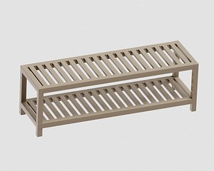 3D wooden shelf 01