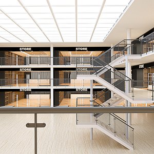 Mall interior 03 3D