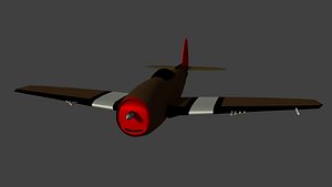 world war thunderbolt p-47 3d model