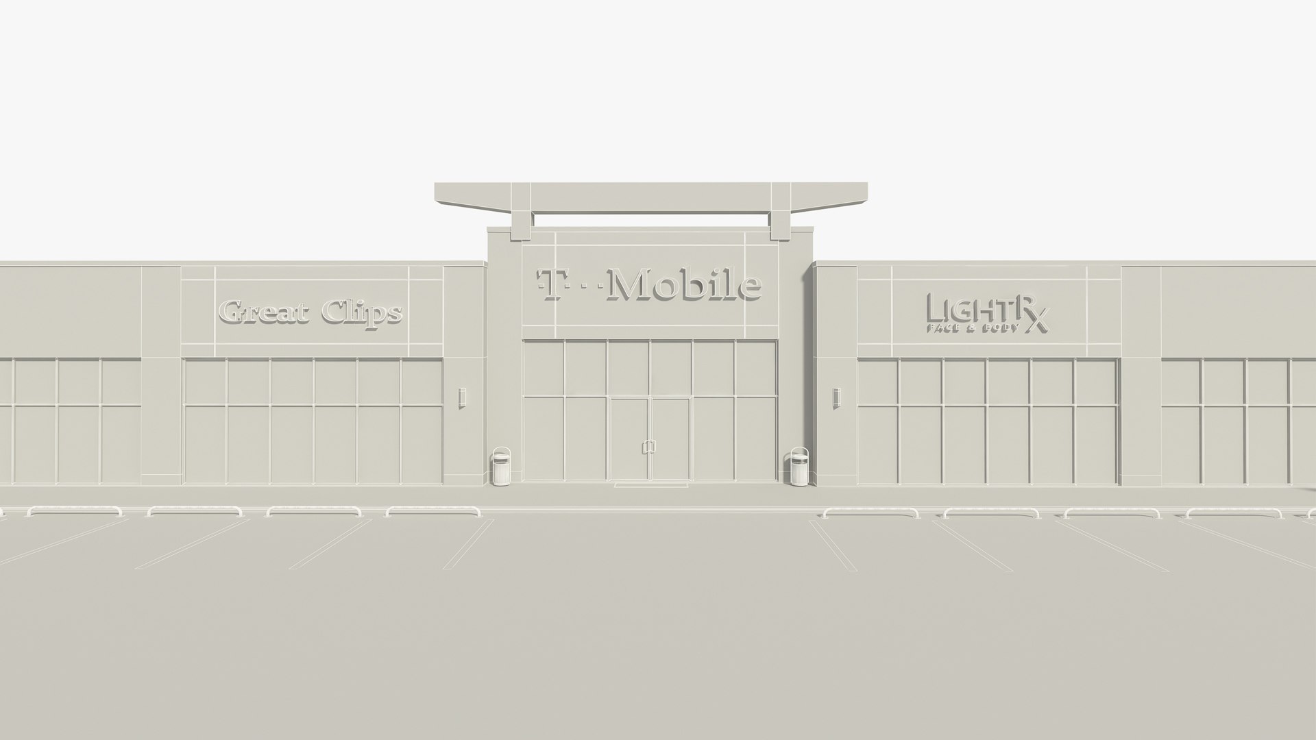 Retail Store Building 3D Model - TurboSquid 1970226