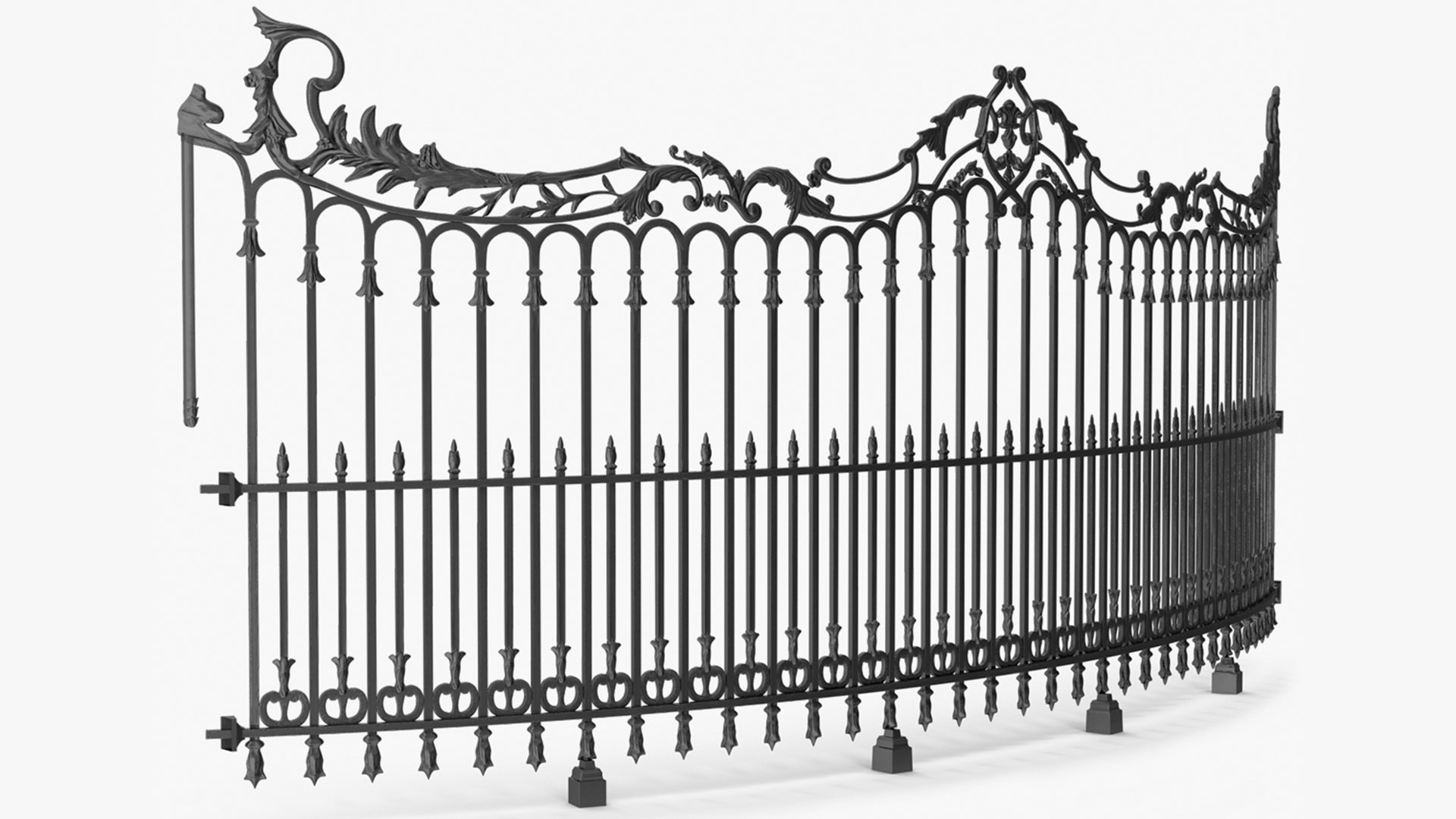 Fence of Manneken Pis Fountain 3D model preview