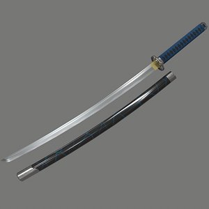 PBR Katana Japanese Sword Blue Ver.1