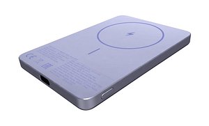 Xiaomi Super Slim Magnetic Power Bank Purple 3D model
