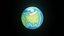 Stilisierte Planet Erde 3D-Modell 2k 4k 8k Texturen