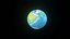 Stilisierte Planet Erde 3D-Modell 2k 4k 8k Texturen