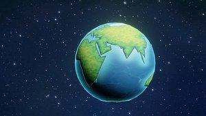 3D Stylized Planet Earth 3D Model 2k 4k 8k Textures