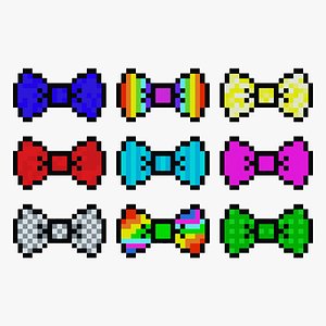 3D model Voxel Bow Tie Collection