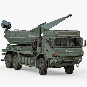 Rigged Skynex Air Defense System PBR model