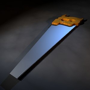 3d cross hand saw model