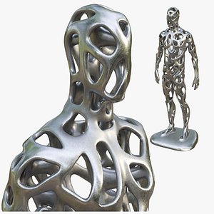 3D model Lattice structured man figurine