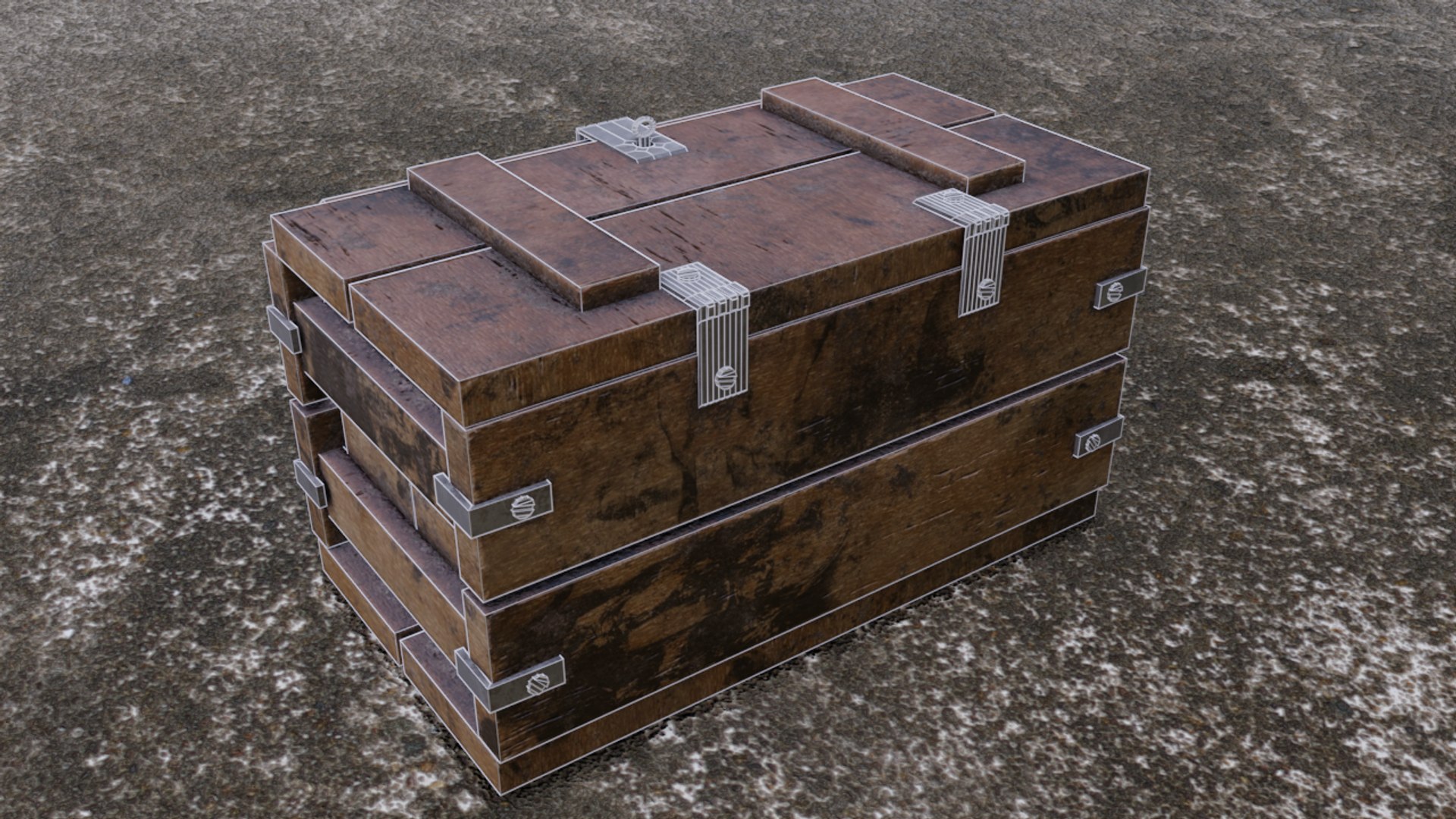 Old Western Weapon Box 3D Model - TurboSquid 1563073