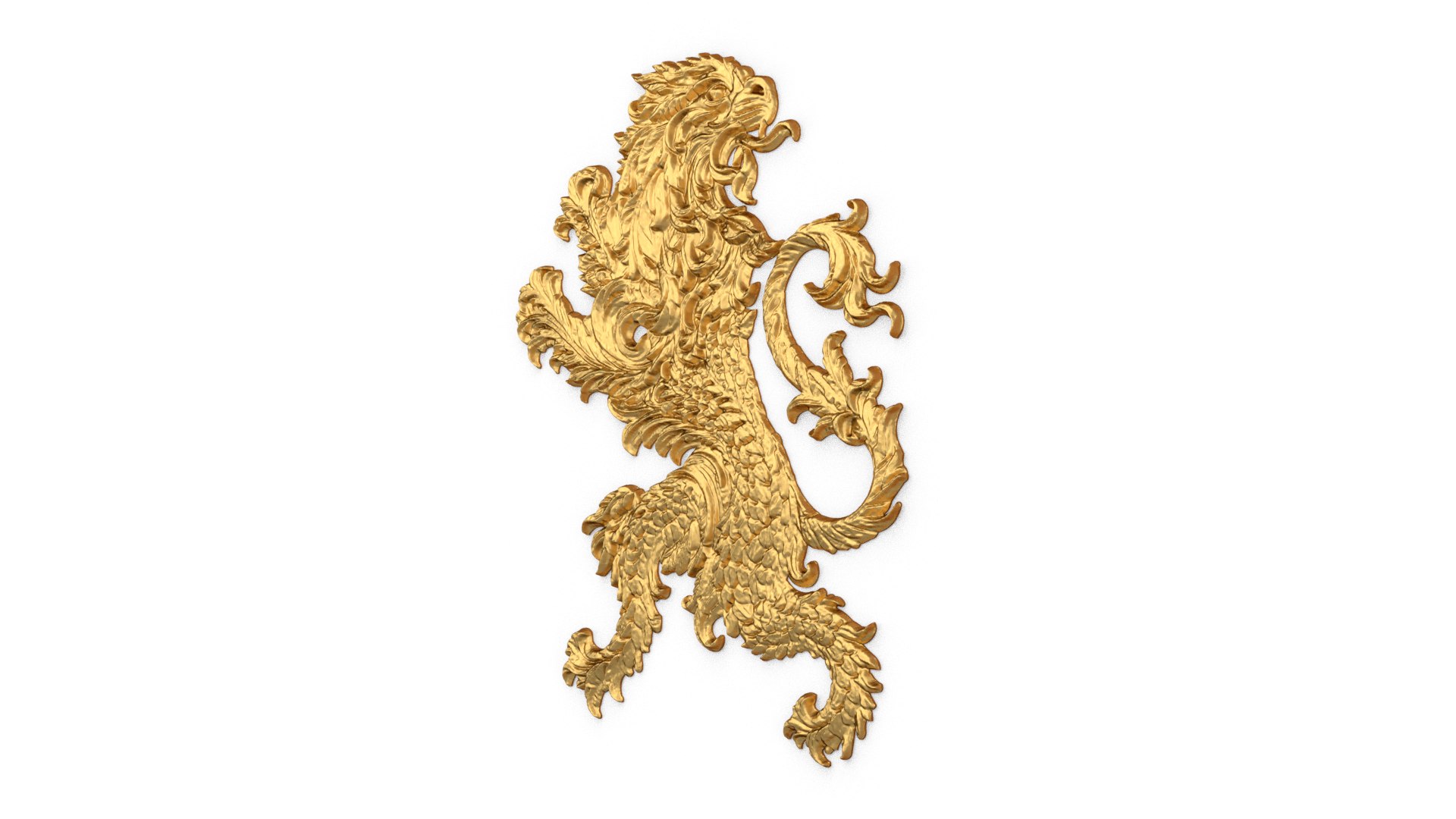 3D Heraldry Lion 01 3D Print Model Model - TurboSquid 2341392