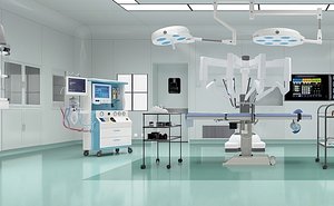 Medical Operating Room Modern Medical Hospital Room Surgical Operation Room 3D model