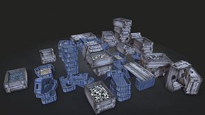 3D Boxes props model