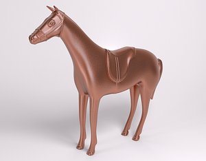 free sculpture horse saddle copper 3d model