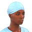 Female Surgeon African American 2 with Blood 3D Model