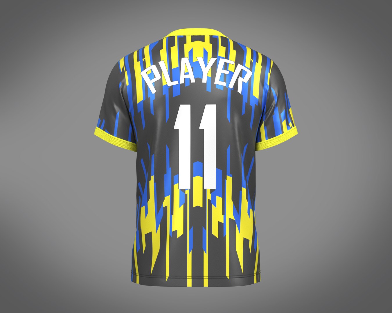 Soccer Football Black with yellow Jersey Player-11 3D model - TurboSquid  2036666