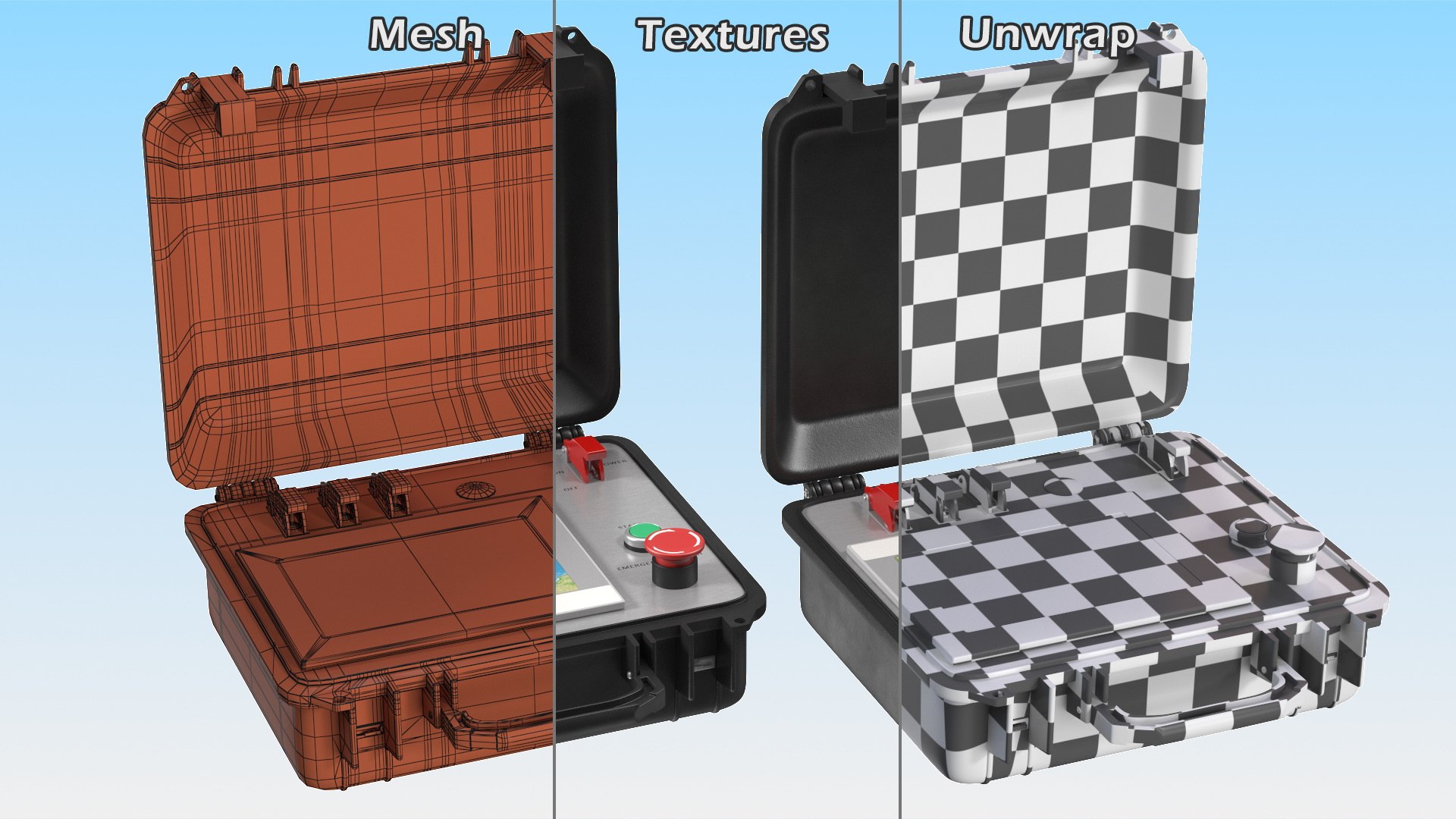 3D Open Nuclear Suitcase model TurboSquid 1772270