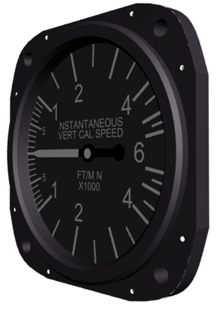 3d Model Vertical Air Speed Instrument
