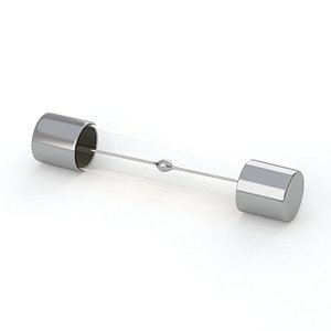 Glass Tube Fuse Silver 03 model