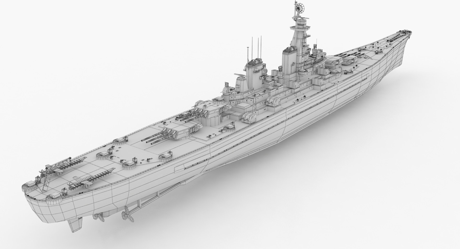 Battleship Ships 3d Model Turbosquid 1213604