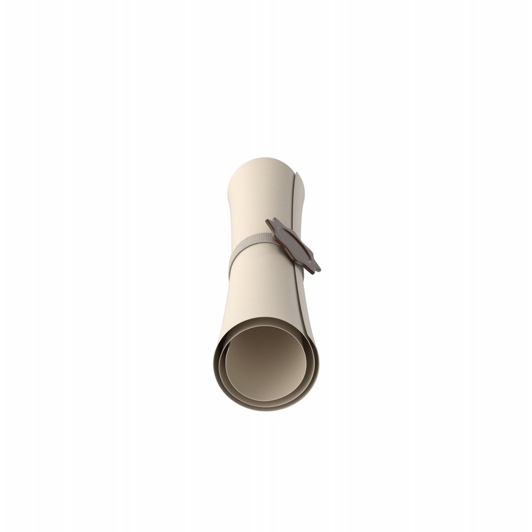 3D Model Scroll Certificate - TurboSquid 2168043