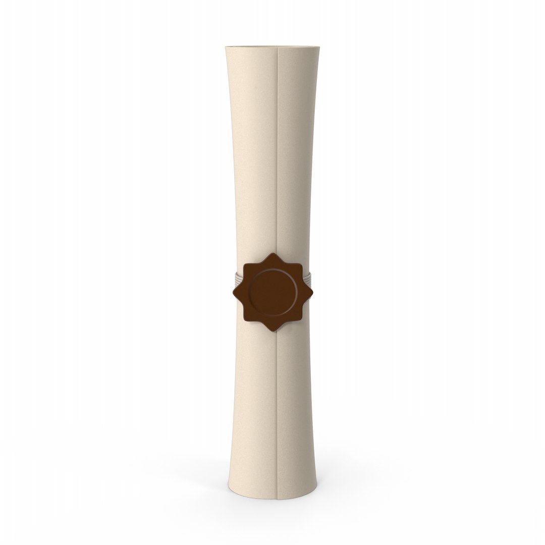 3D Model Scroll Certificate - TurboSquid 2168043