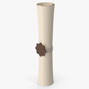3D model Scroll Certificate