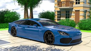 BLENDER EEVEE Brandless Sports GT shooting brake 3D Model $4 - .unknown -  Free3D