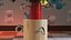 Alzata per albero di Natale in legno con metallo rosso