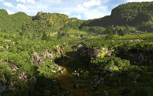 3D model environment natural canyons terrains