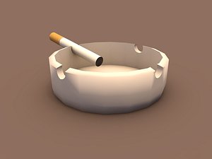 3d ashtray cigarette model