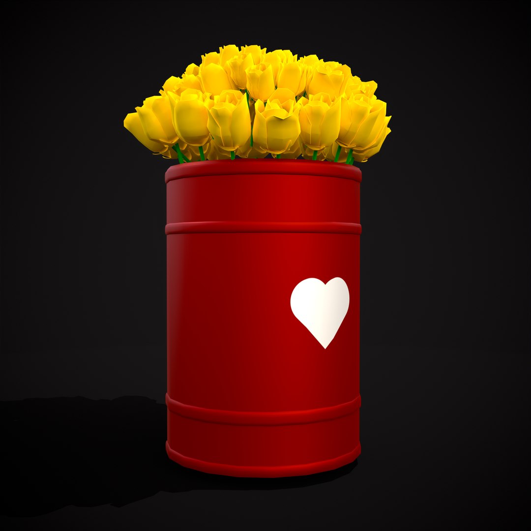 3D Yellow Roses Tin model - TurboSquid 2177173