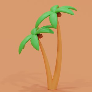 3D Cartoon Palm Tree model