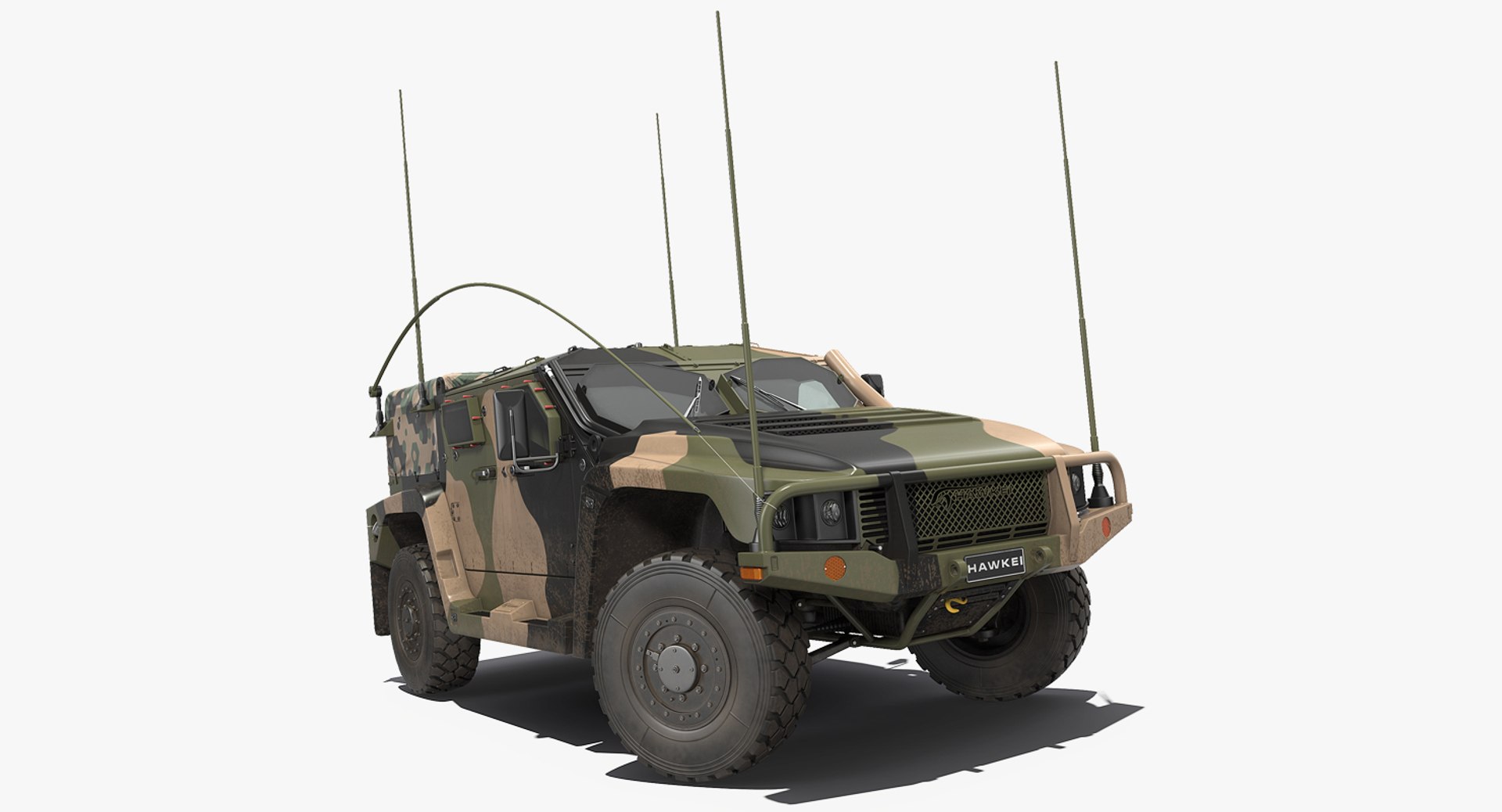 Hawkei PMV 4x4 High Mobility Protected Vehicle Rigged 3D Model 3D model preview